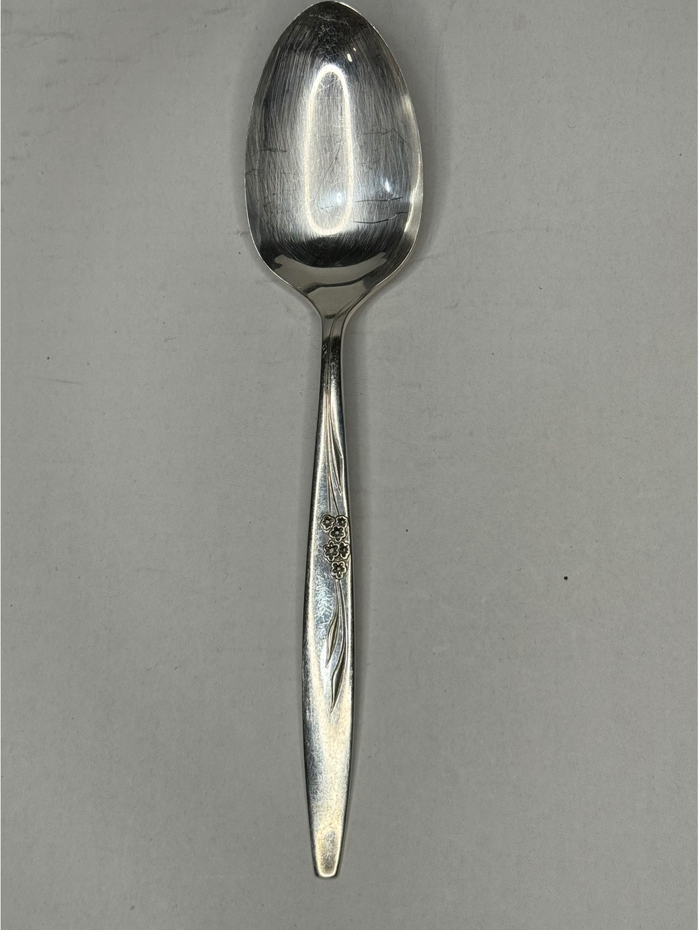 Vintage Oneida Community Enchantment Gentle Rose Silverplate Serving Spoon